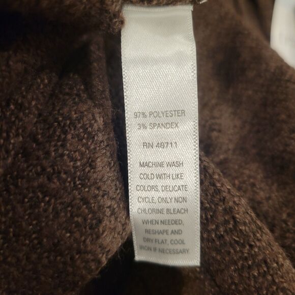 NWT Tranquil & True Long Open Cardigan Sweater Duster In Brown Women Cozy Sz 1X - Picture 8 of 8